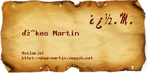 Ékes Martin névjegykártya
