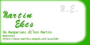 martin ekes business card